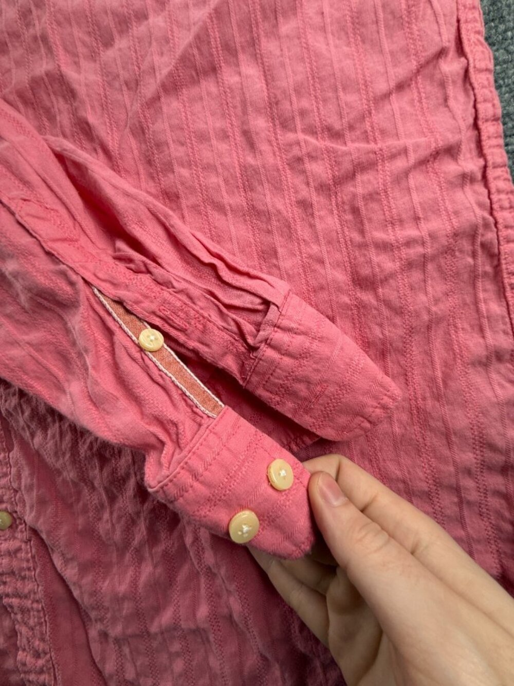 Tommy Bahama 2XL Striped Linen Cotton Pink Beach Shirt Button Up Casual Mens - Picture 9 of 14